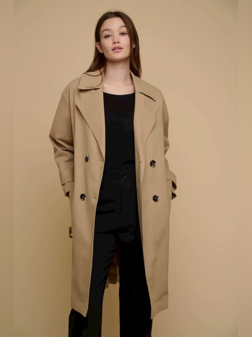 RINO & PELLE CRUSH COTTON TRENCH COAT